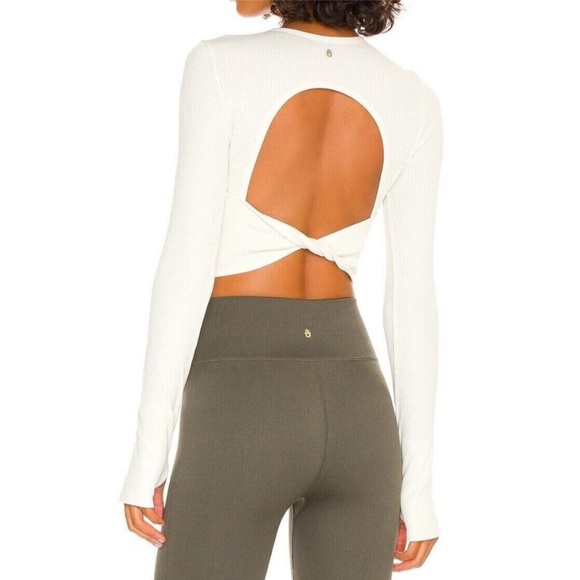 Spiritual Gangster Tops - NWT Spiritual Gangster Serene Twist Back Top White